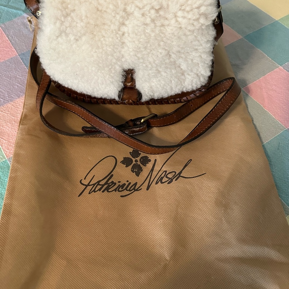 Patricia Nash Cream and Brown Crossbody Bag